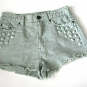 NWT BDG STUDDED Cheeky Mint Shorts Size 29